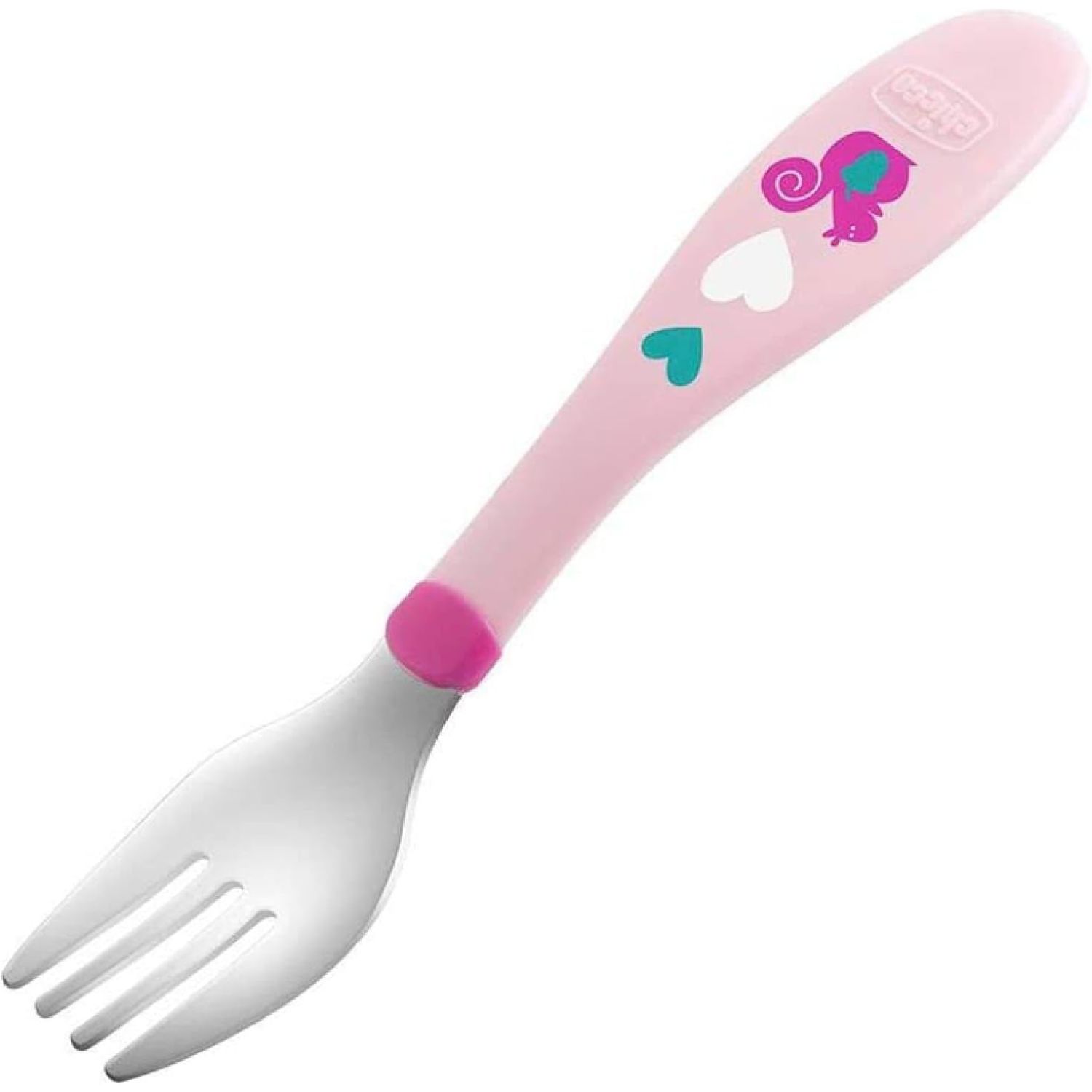 Chicco Stainless Steel Cutlery Kids Cutlery Set Porridge Fork and Spoon for Children